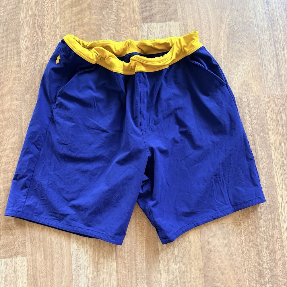 Cotopaxi Vamos Hybrid Men’s Large Blue Yellow Athletic Shorts Stretch Outdoor